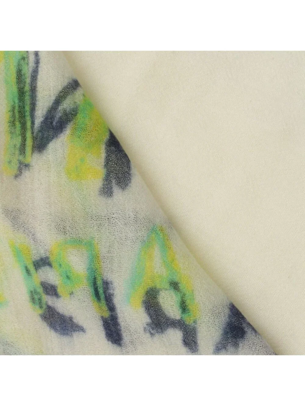 Chanel No 5 CC Logo Shawl White Multicolor Scarf